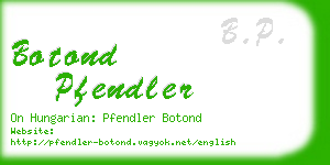 botond pfendler business card
